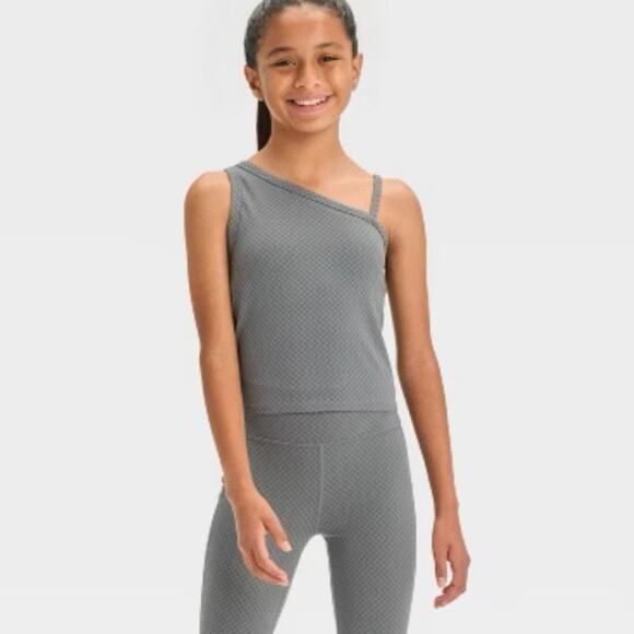 All In Motion Girls' Everyday Soft Cropped Tank Top - Picture 1 of 4